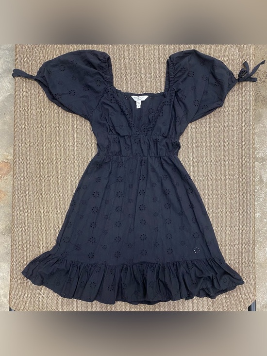 Brave Soul Dresses & Skirts - Brave Soul London Black Eyelet Milkmaid Mini Dress Puff Sleeve Small Cottagecore